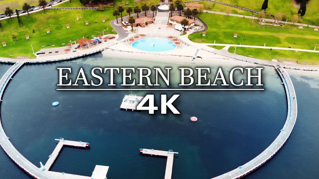 An autumn day at Eastern Beach Geelong  - 4k drone flyover | DJI Mavic Air 4K | 4K Video