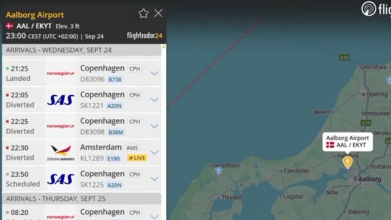 Drone activity forces closure of Denmark airport