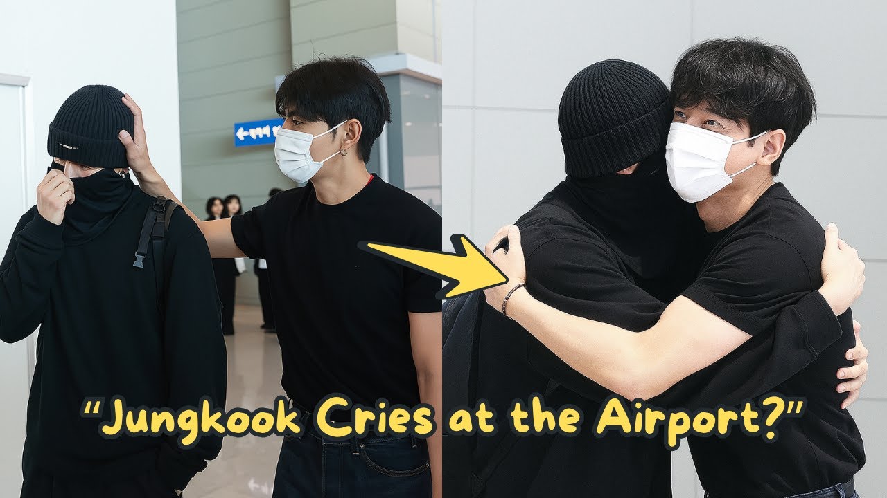 EMOTIONAL MOMENT: Jungkook Cries While Hugging Taehyung at the Airport, What Really Happened?