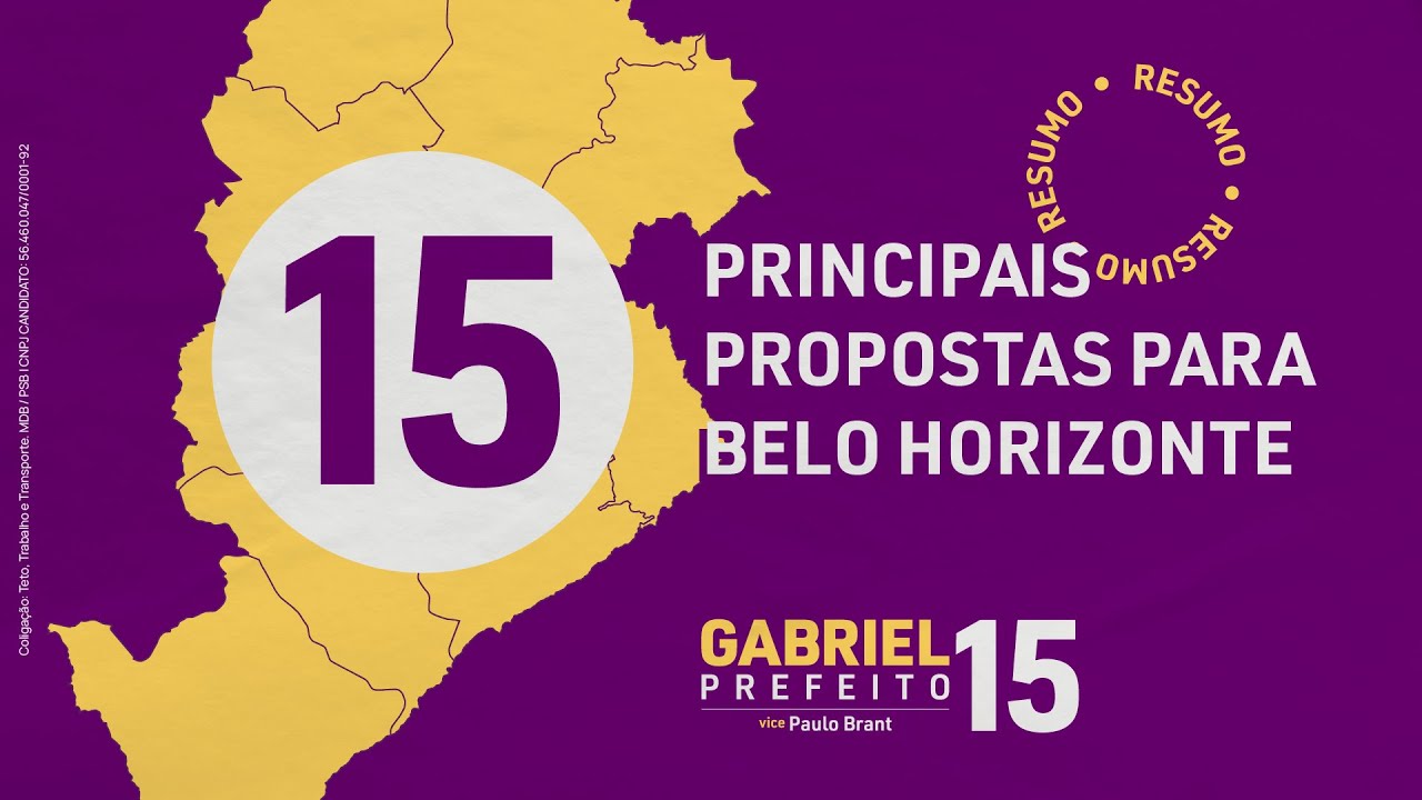 Principais PROPOSTAS de GABRIEL AZEVEDO para BELO HORIZONTE