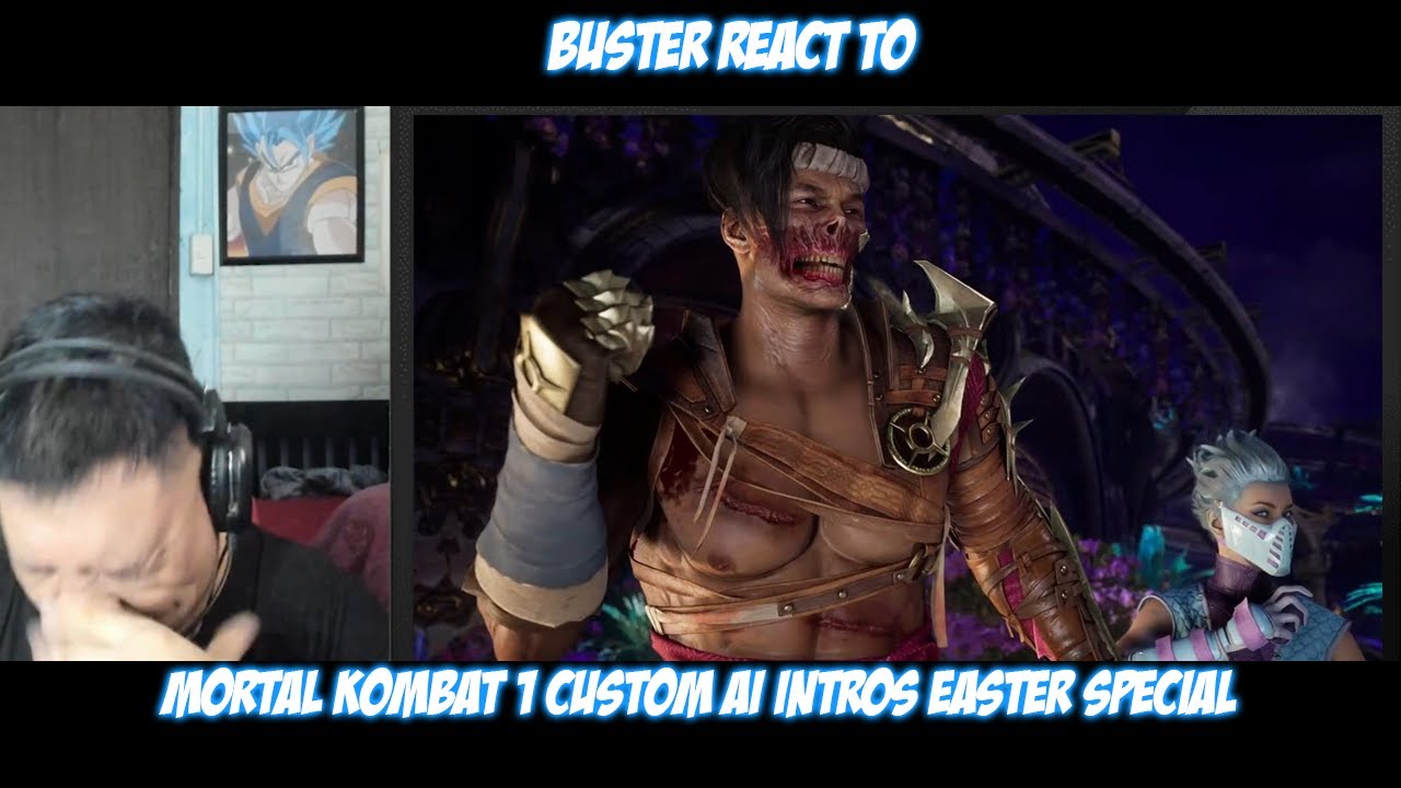 Buster Reacts to | Mortal Kombat 1 Custom AI Intros Easter Special