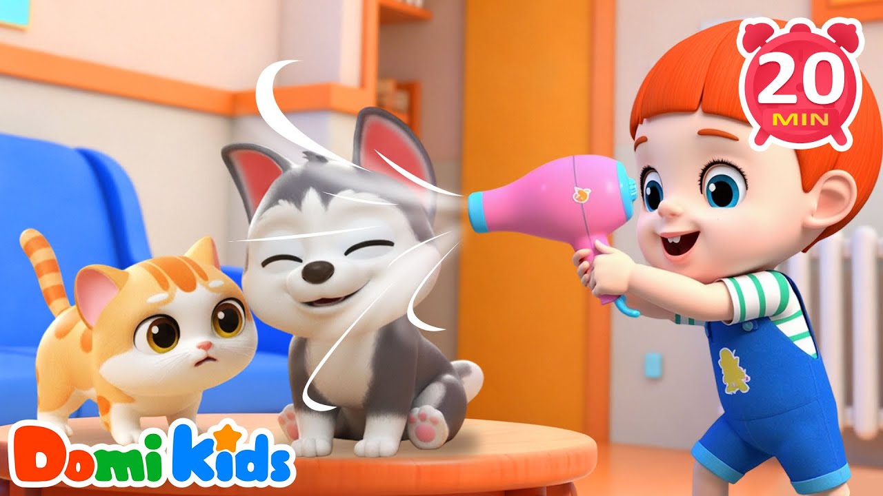 小貓小狗洗澡澡 🐱🐶🛁｜生活好習慣｜動物兒歌｜幼兒啟蒙童謠｜寶貝多米－動物派對