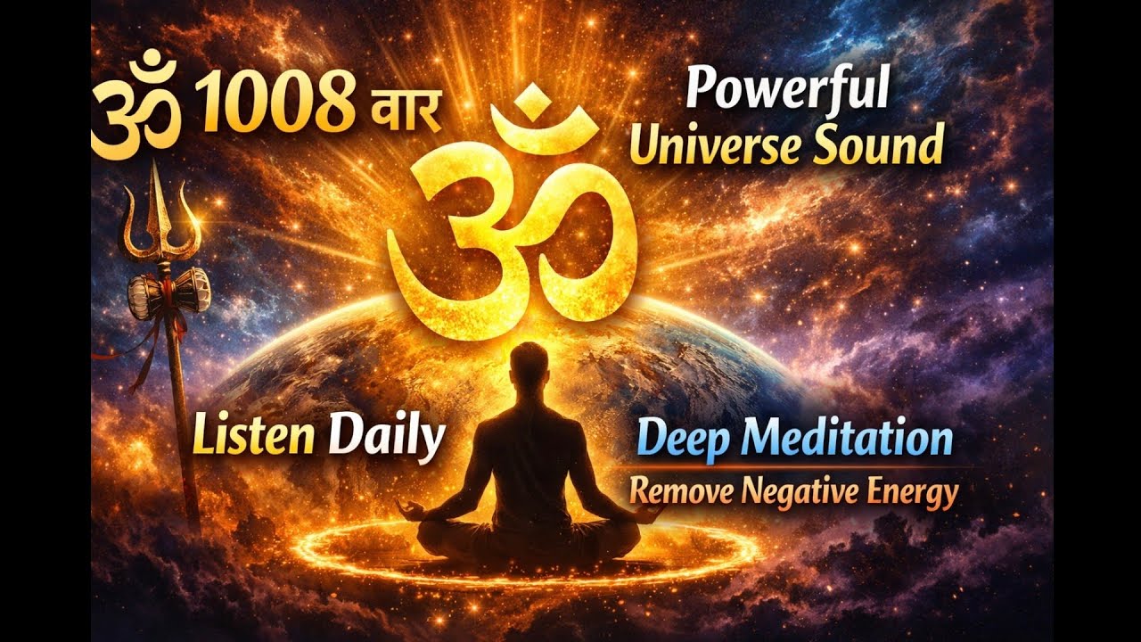 ॐ 1008 बार जप | Om Chanting 1008 Times | Remove Negative Energy & Deep Meditation #om #meditation  