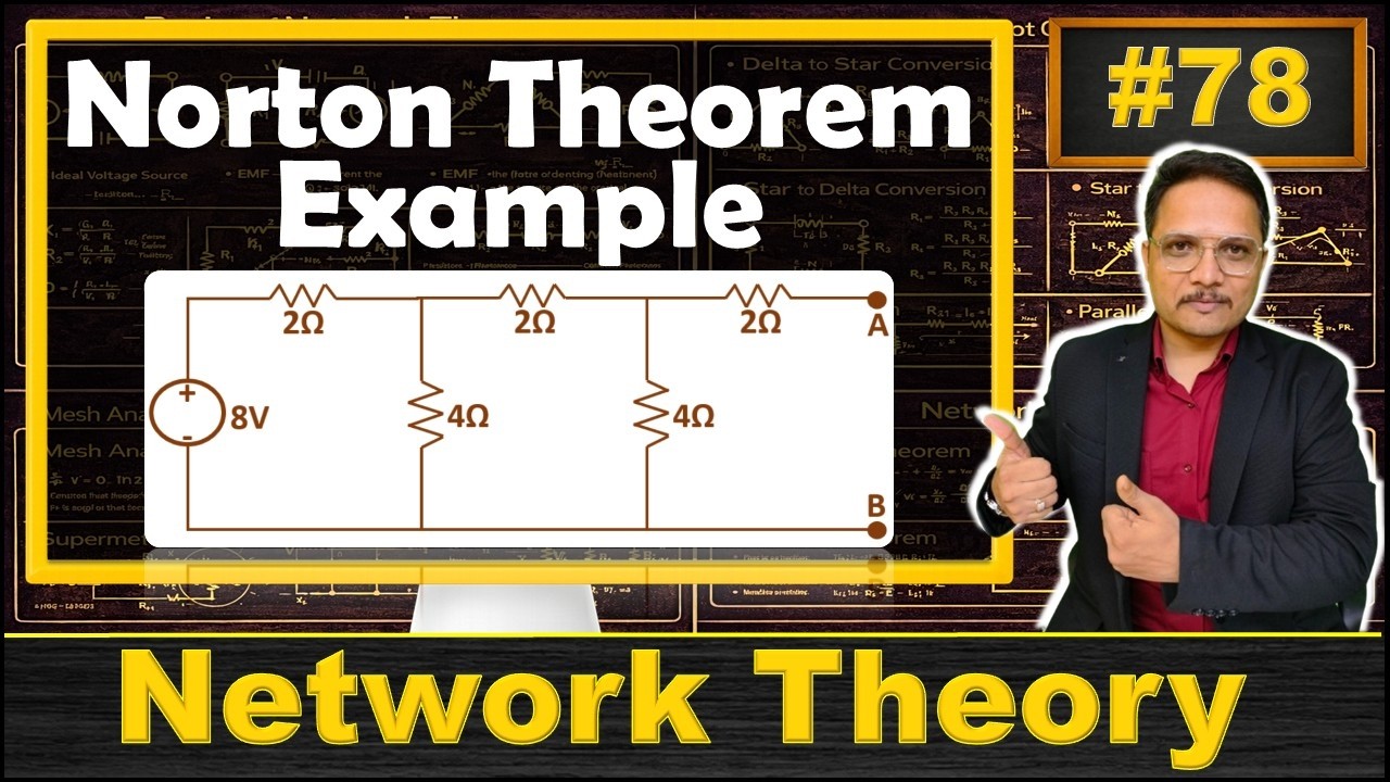 1 - Norton's Theorem Example with Independent Source: Solved Problem