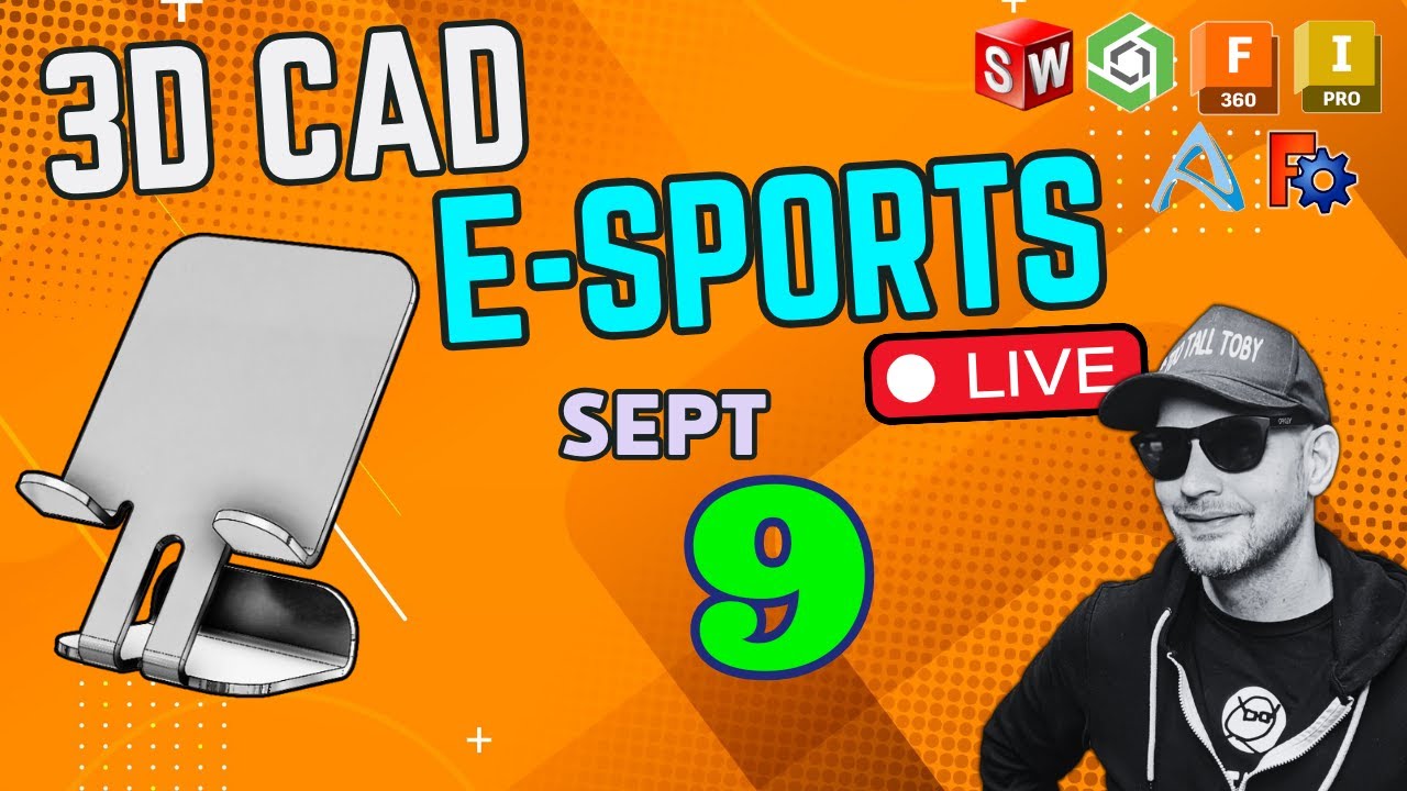 CAD vs CAD eSport! Model Monday LIVE - 1 PM  - Sept 9th - Speedmodeling!