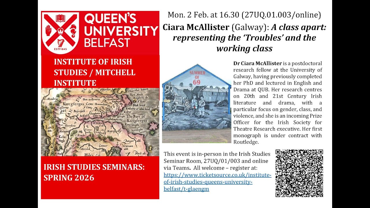 Irish Studies Seminar: Ciara McAllister 2.2.26