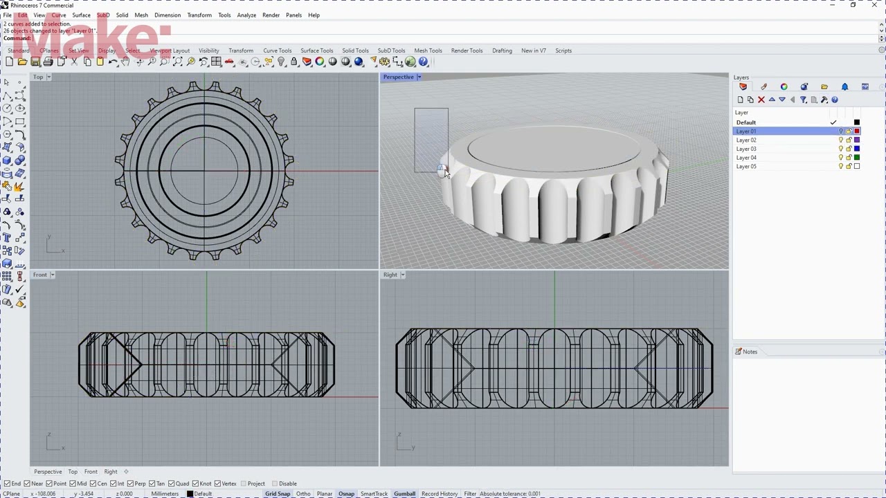 How to design the Maker Coin in Rhinoceros 3D