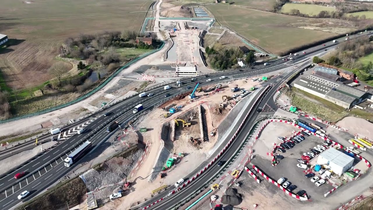 HS2 streethay During and after clip London-Birmingham-Manchester A38 tunnels in progress