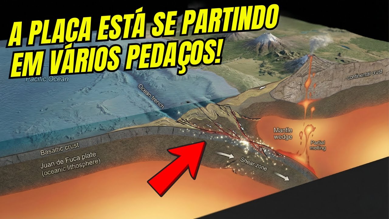 PLACAS TECTÔNICAS estão se PARTINDO!? RACHADURAS perto de CASCÁDIA indicam o FIM DA SUBDUCÇÃO!