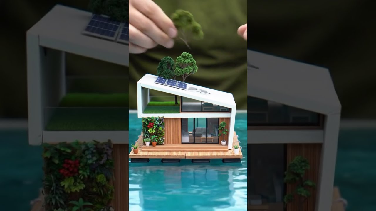 Miniature Floating Home | Tiny House on Water - Satisfying Timelapse Build #miniaturedesign