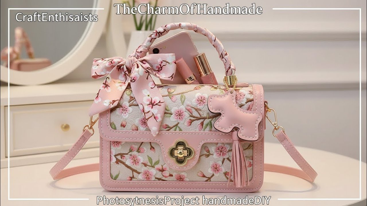 Exquisite Floral Embroidered Tote – A Perfect Gift for Her #DIYLuxury #MicroBizBag #FloralFiberArt 