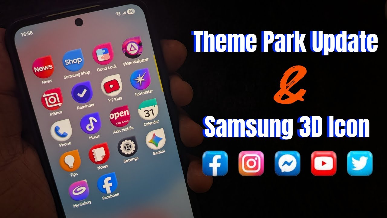 Samsung Good Lock Theme Park Update | 3D Icon to All Samsung Galaxy | New Icon & Shapes 