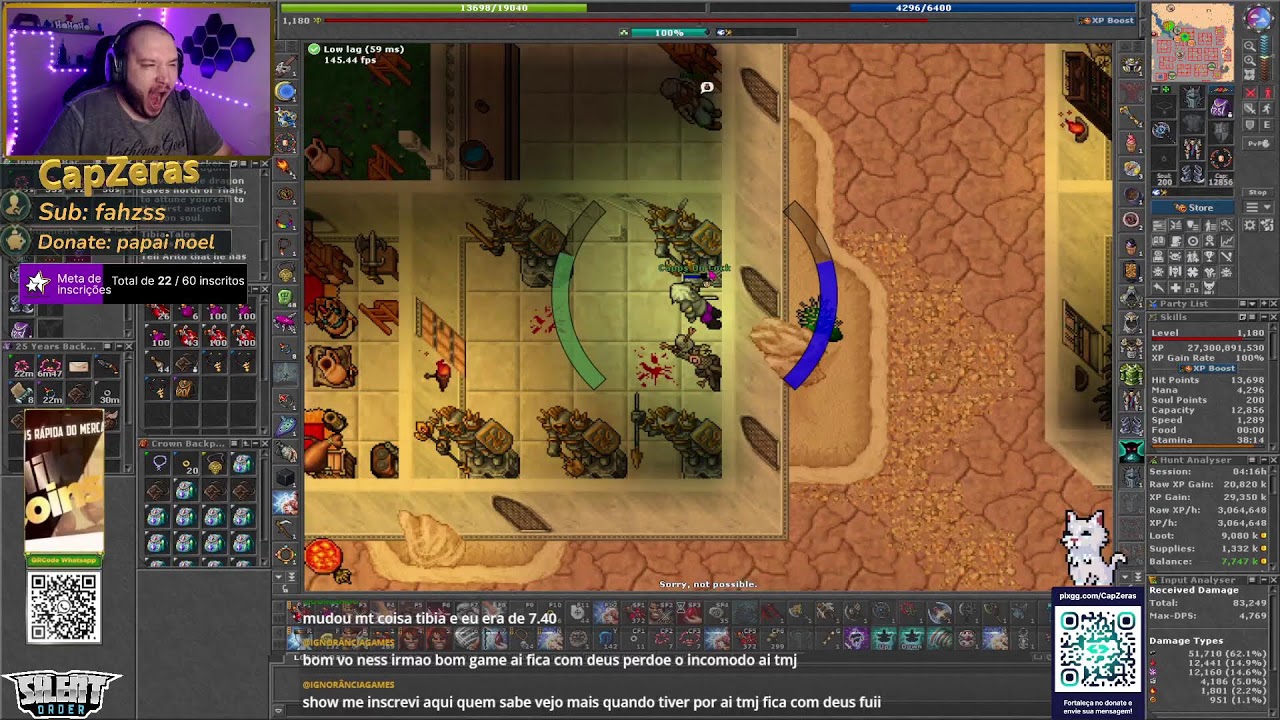 Sua noite começa aqui!!! - Live - Tibia - Boss e Hunt 10 de Fevereiro- EK/MS - Yonabra/Belobra