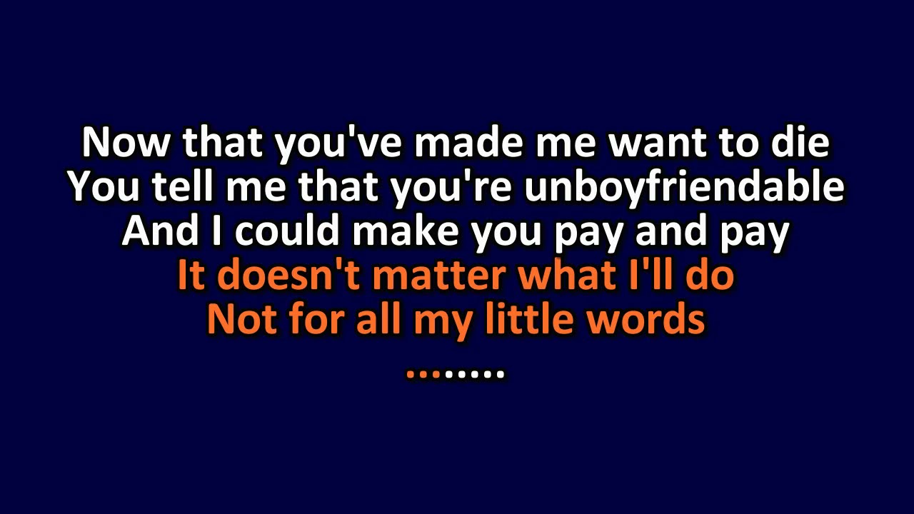 The Magnetic Fields - All My Little Words - Karaoke Instrumental Lyrics - ObsKure