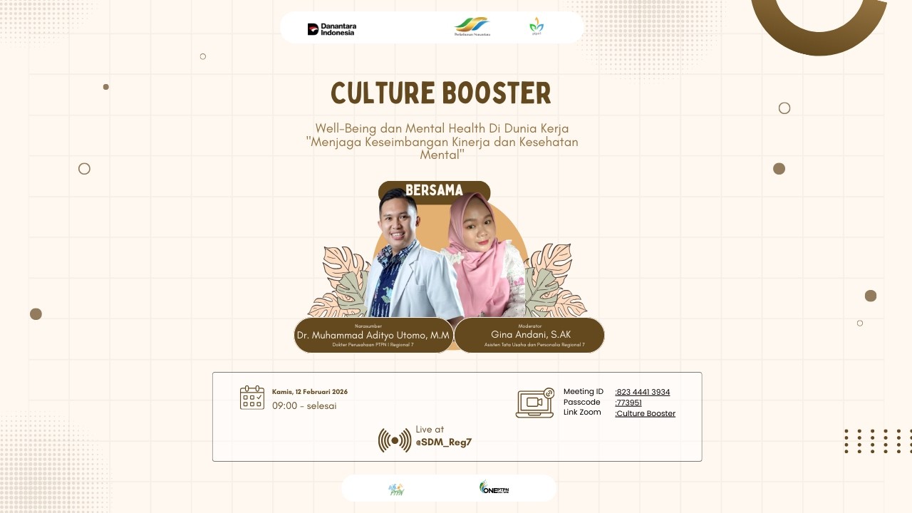 Culture Booster : Well-Being dan Mental Health di Dunia Kerja