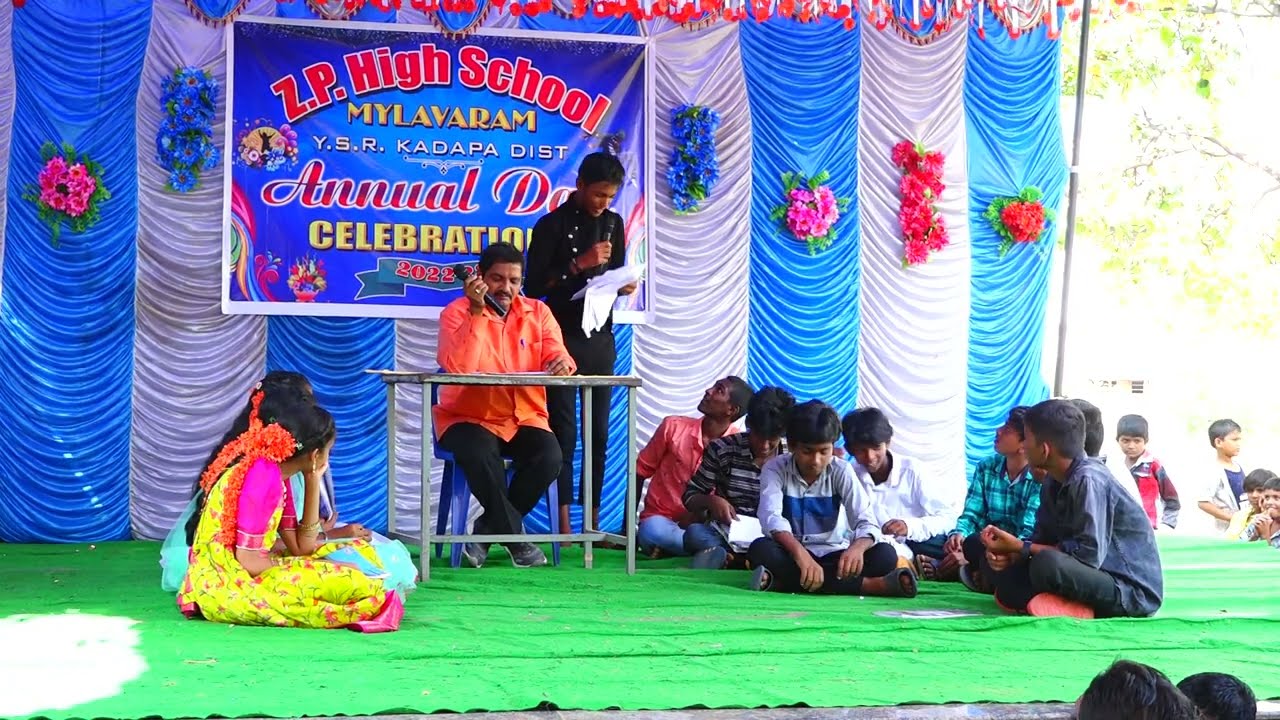 FUNNY SCHOOL SKIT PERFORMANCE BY HARI & 9TH CLASS STUDENTS OF ZPHS, MYLAVARAM