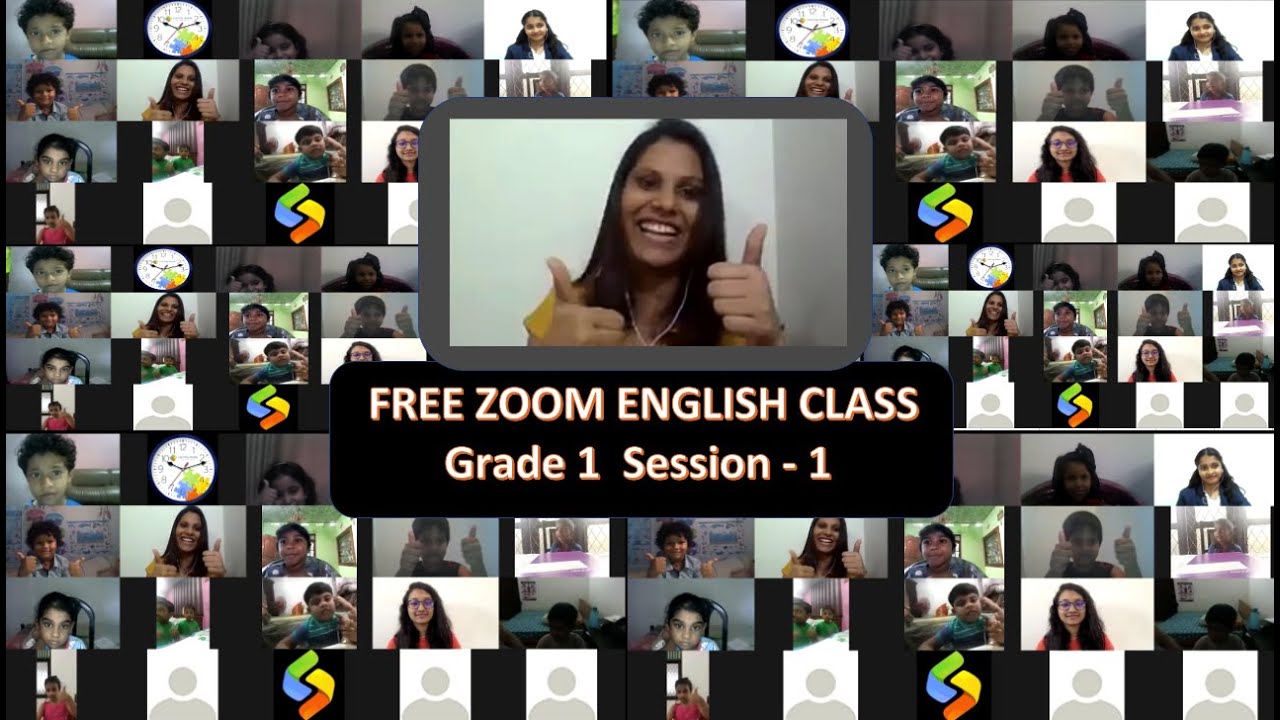 Zoom Free English class for grade 1