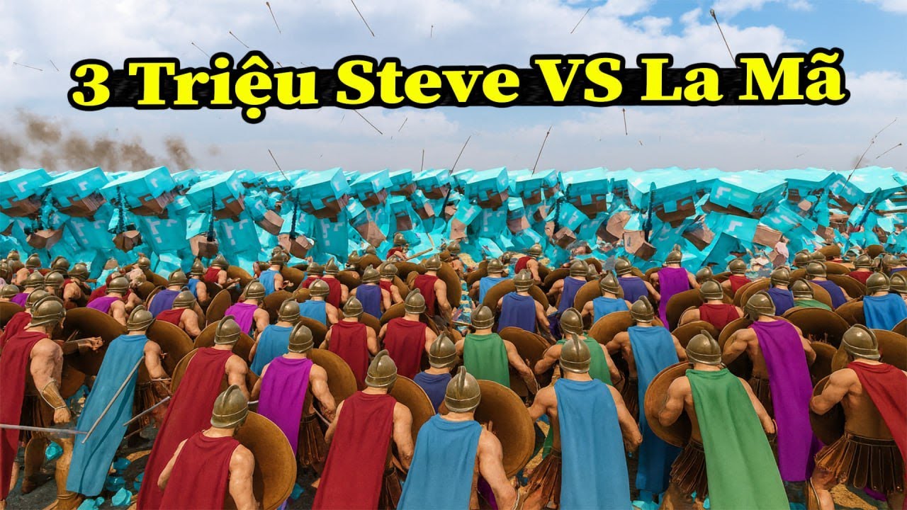 Cuộc Chiến Bất Ổn Giữa 3.000.000 Steve Và Nền Văn Minh La Mã 🤣