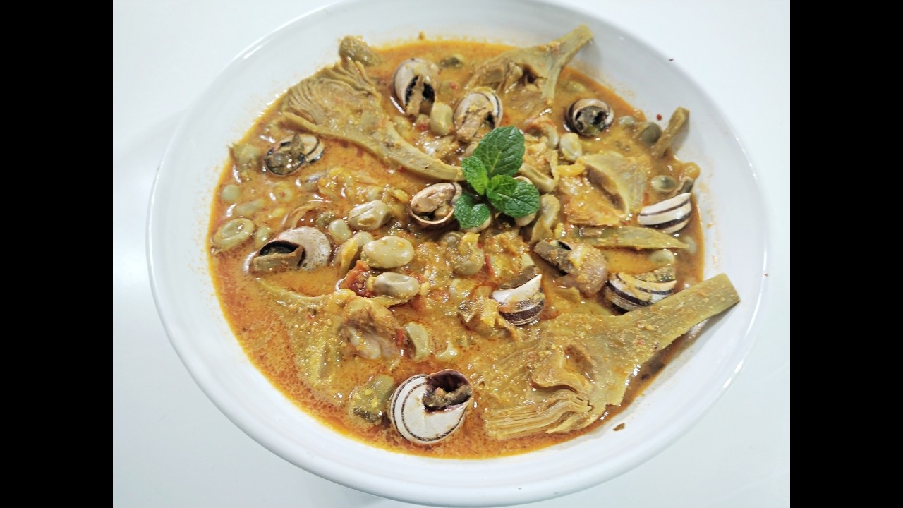 Deliciosas😋 habitas con alcachofas y caracoles, receta de mi abuela (Granada)