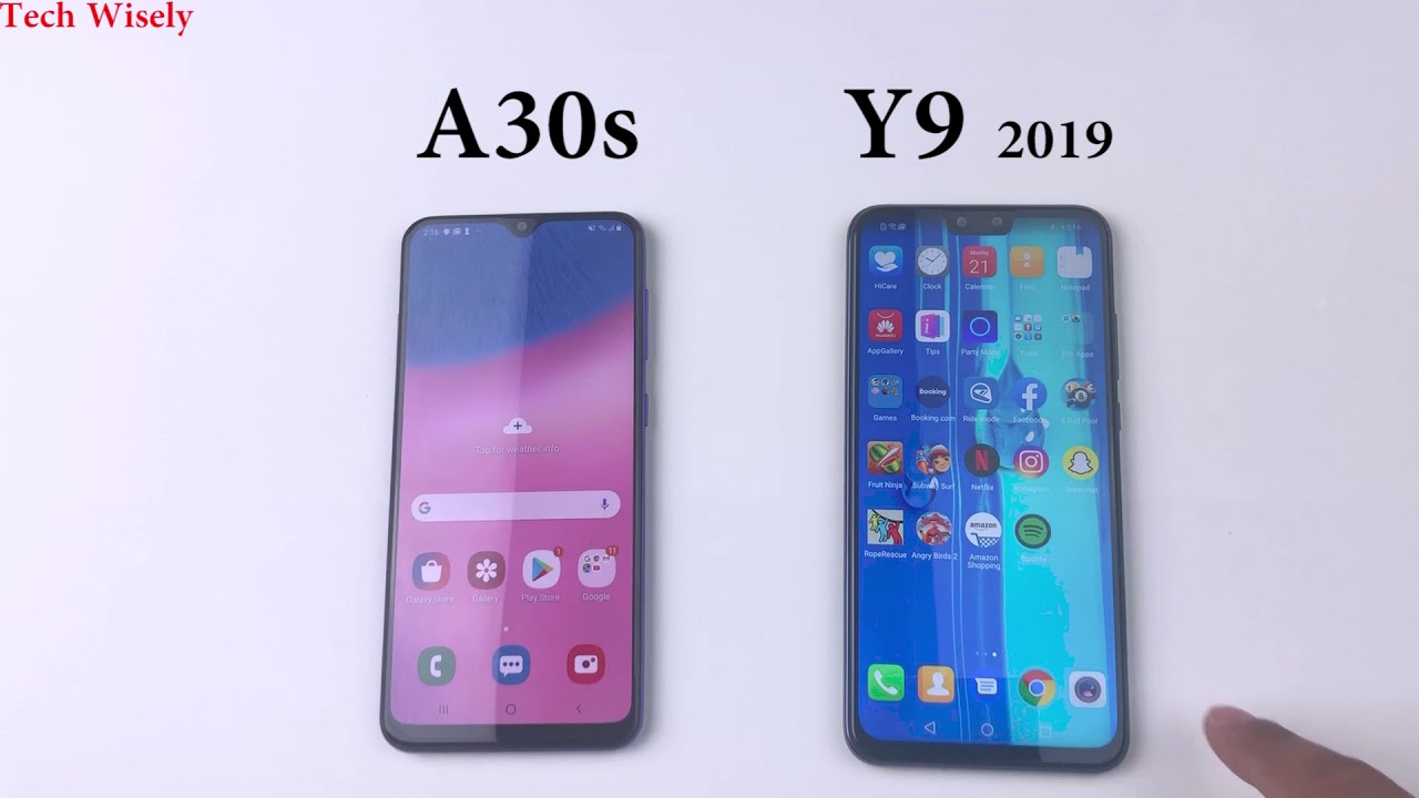 SAMSUNG A30s vs Huawei Y9 | Speed Test Comparison