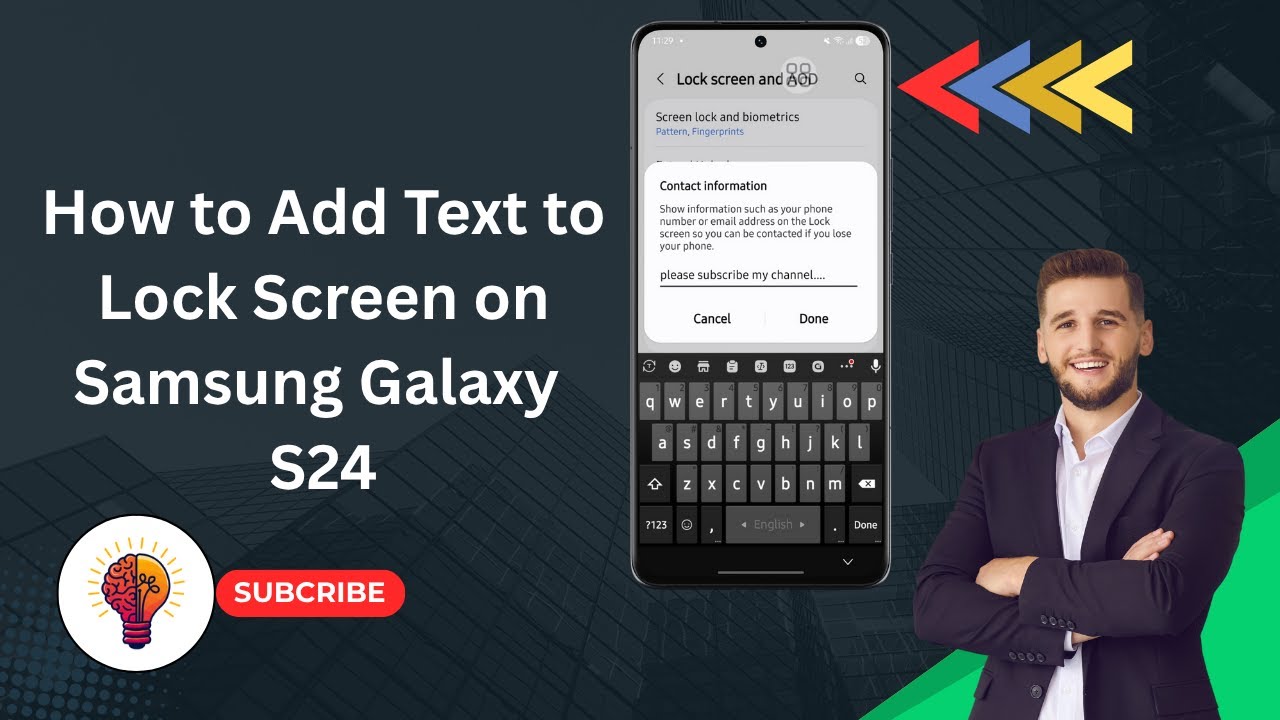 How to Add Text to Lock Screen on Samsung Galaxy S24 | Custom Message on Lock Screen!