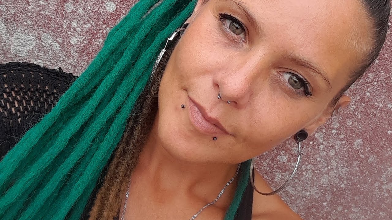 ÉLASTIQUE DREAD: 2 chignon à La Chun-Li / dreadlocks synthétiques vert foncé