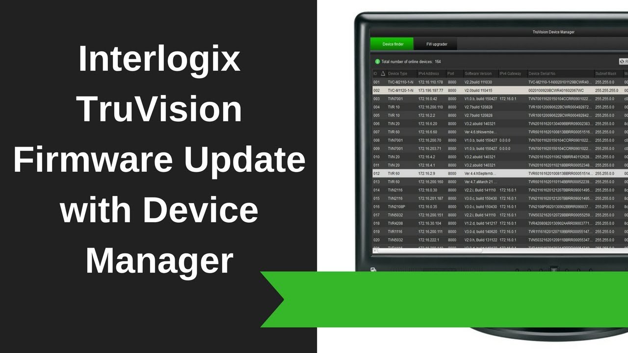 Interlogix TruVision Firmware Update with DeviceManager