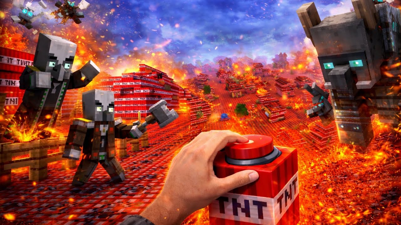 The TNT Virus Took Over The whole Village | #minecraft 