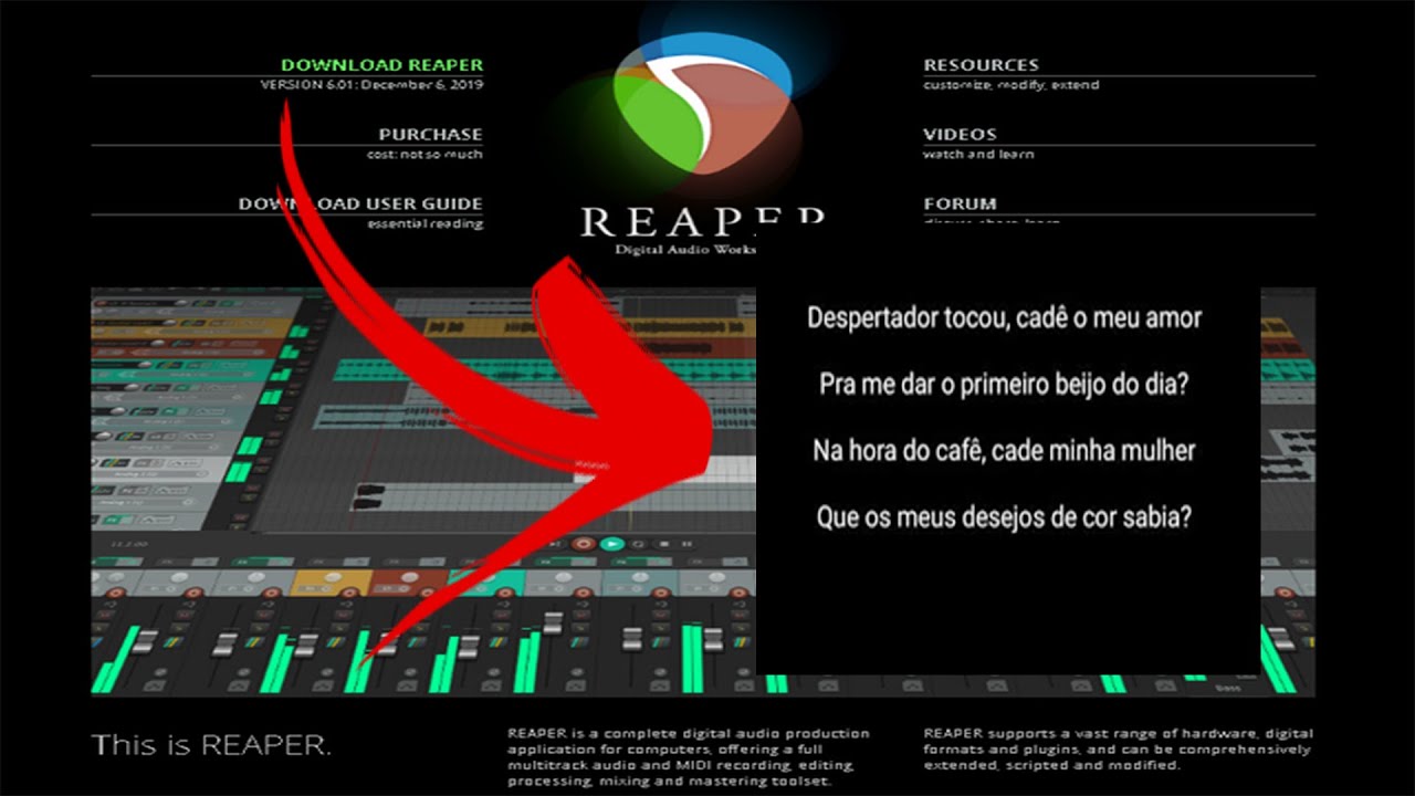 COMO SINCRONIZAR LETRAS AO VS NO REAPER!