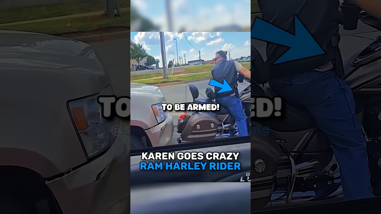 Karen HITS Harley Rider&hellip; Instantly Regrets It! 😳