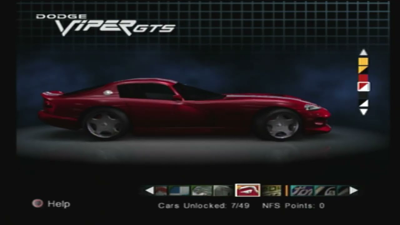 NFS Hot Pursuit 2 PS2 Car Selection - Theme/Music