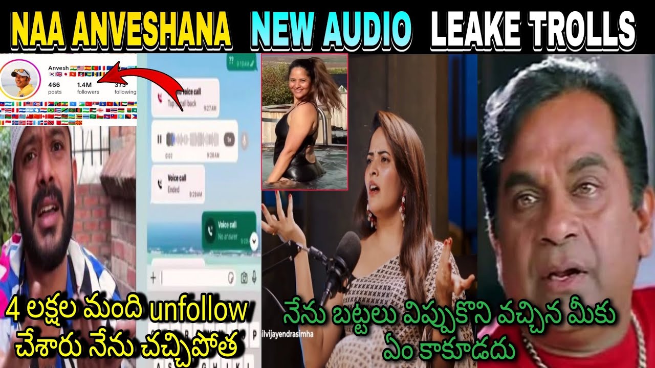 Naa Anveshana New Audio Leak Trolls || Anasuya Latest Video Trolls || Naa Anveshna Unfollow Trolls