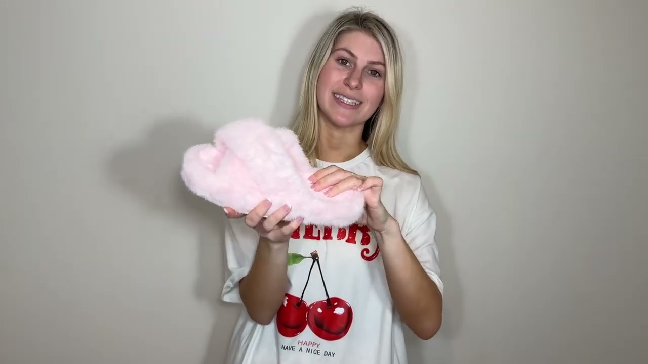 FHILEPON Women's Fuzzy Slippers House Slippers Memory Foam Bedroom Shoes Open Toe Review