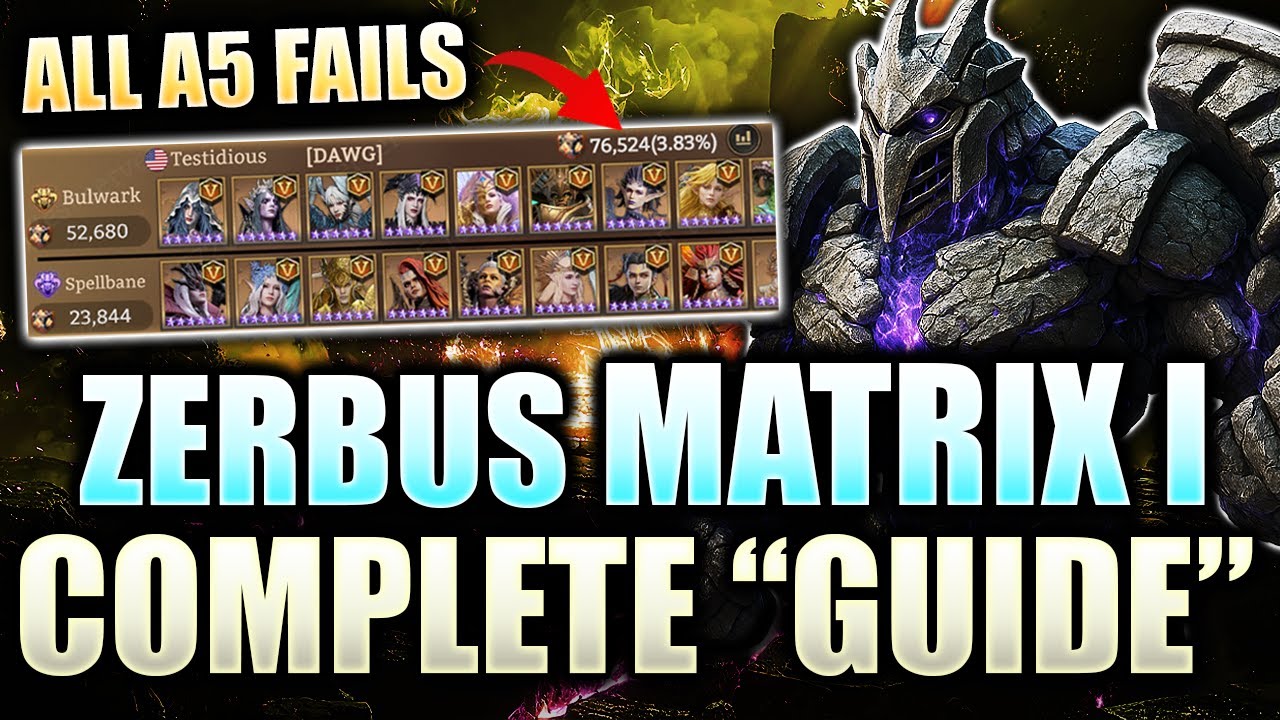NEW BOSS IS IMPOSSIBLE&hellip; Even FULL Meta Monsters Comp FAILS | Zerbus Matrix 1 Full Guide & Showcase