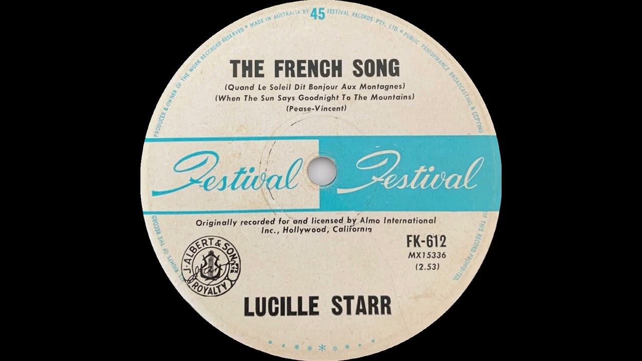 1964: Lucille Starr - The French Song - mono 45