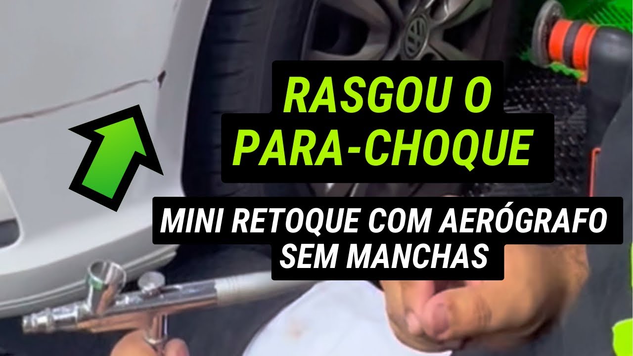 Reparo r&aacute;pido c/ aer&oacute;grafo usando massa, primer, tinta e verniz