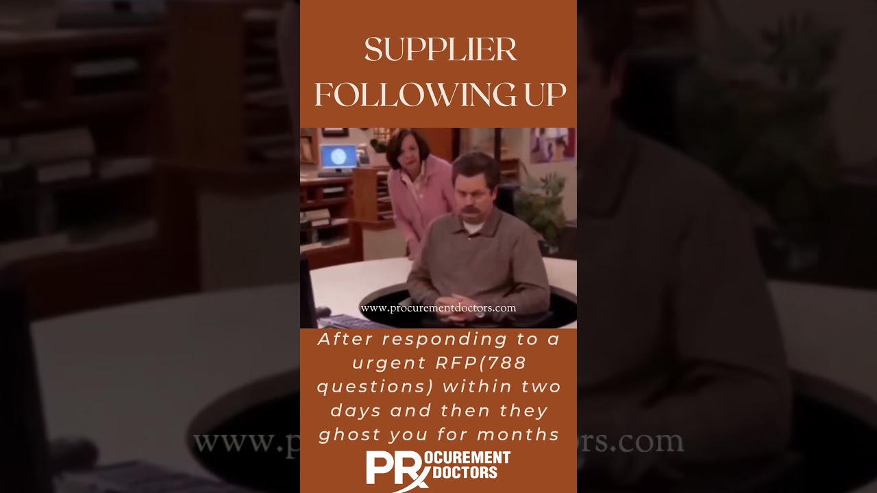 Procurement when they don't have a update for the suppliers #procurement #procurementdoctor