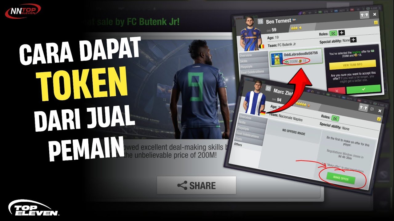 CARA DAPAT TOKEN GRATIS DARI JUAL PEMAIN CADANGAN | TOP ELEVEN 2025