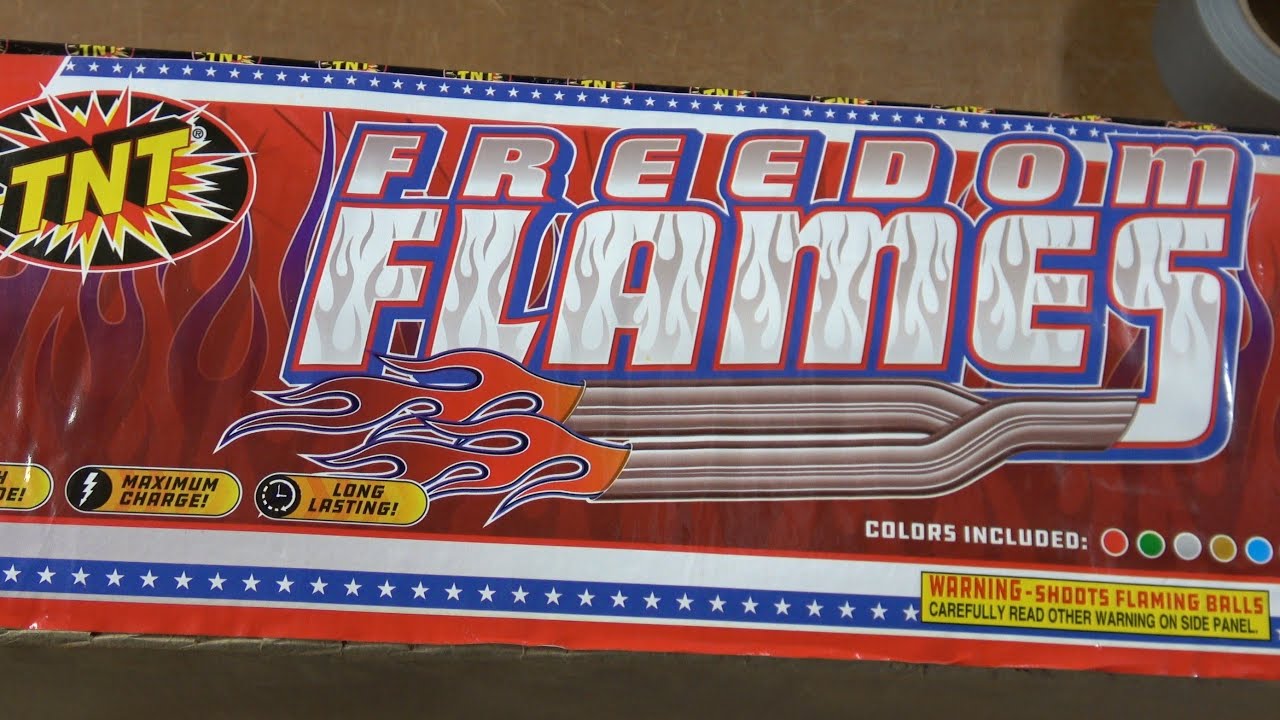 Freedom Flames 48 shot 500g cake by TNT