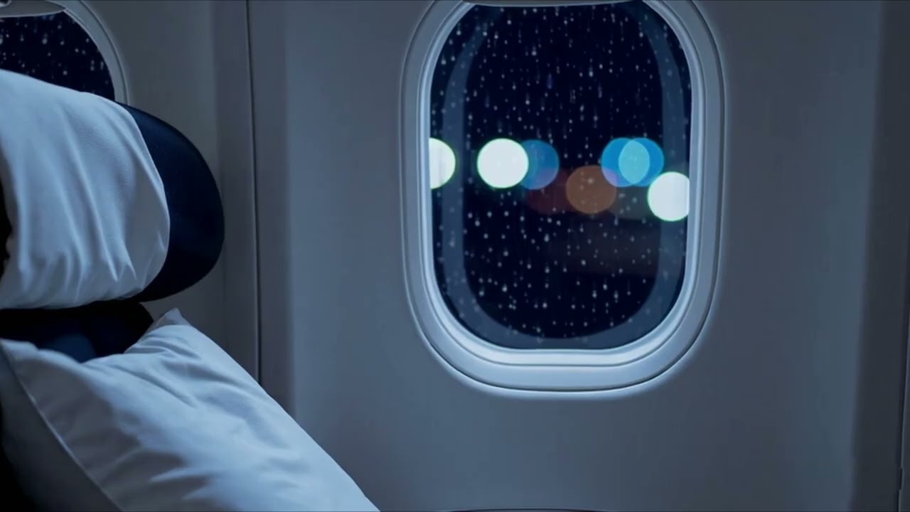 9 Hours Airplane Cabin White Noise ✈️ Night Flight Sounds for Deep Sleep