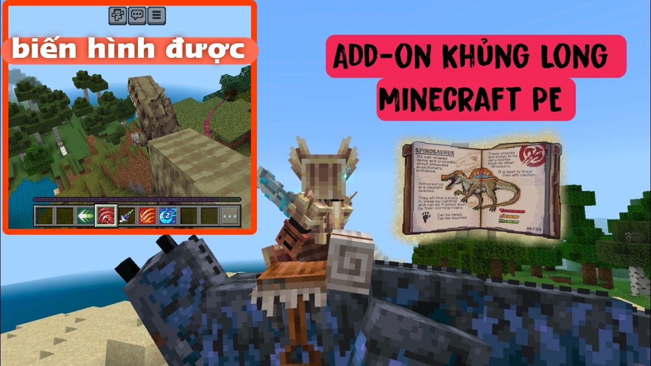 Add-on Khủng Long Tốt Nhất Minecraft PE | Wynn