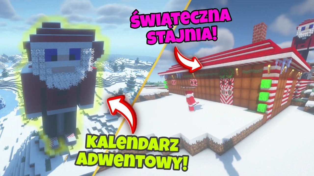 ŚWIĄTECZNA STAJNIA DLA KONI W MINECRAFT! Mod SWEM | Vlogmas #1