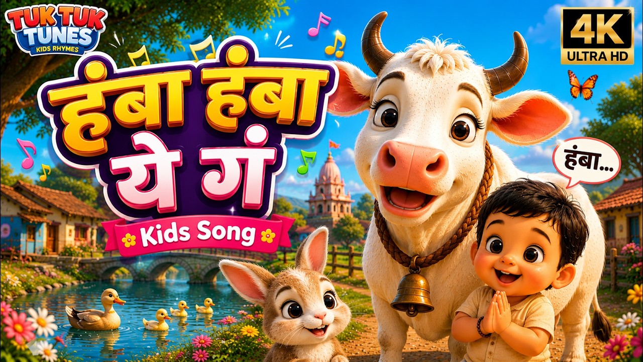4k | Humba Humba Ye ga | हंबा हंबा ये गं | Marathi Balgeet | Marathi Kids Song