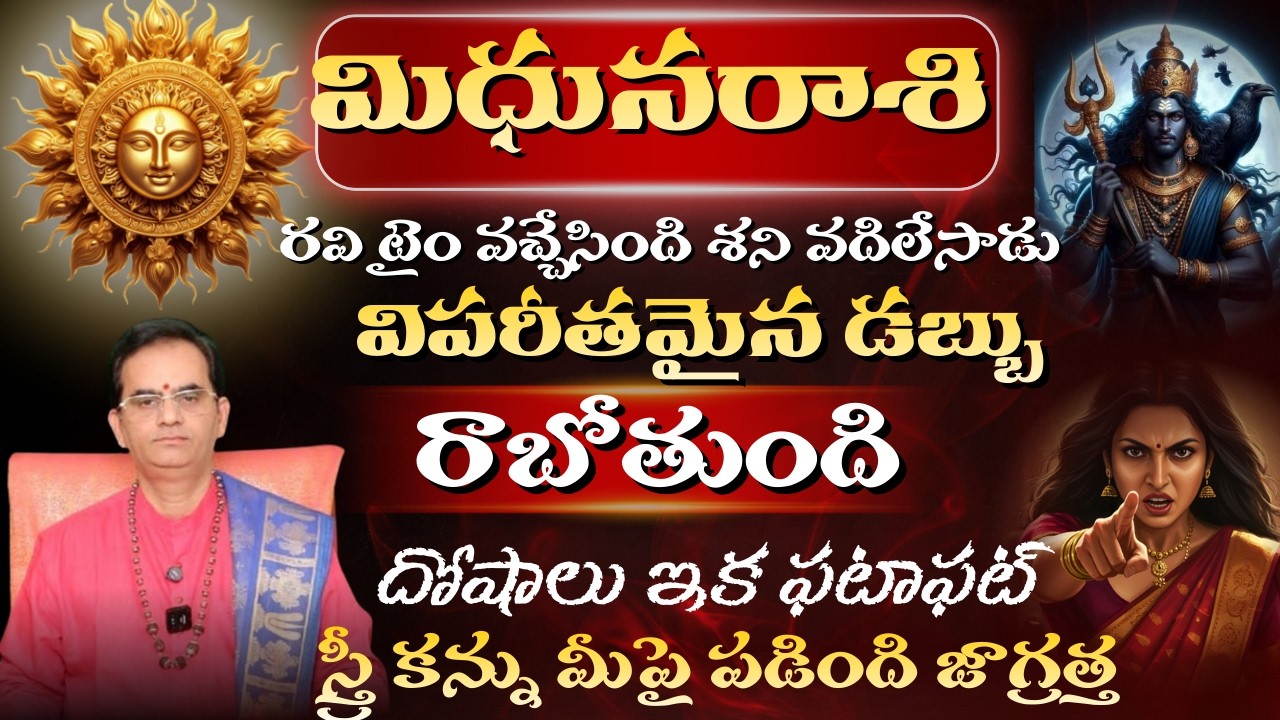 మిధున  రాశి రవి టైం వచ్చేసింది శని వదిలేసాడు విపరీతమైన డబ్బు రాబోతుంది