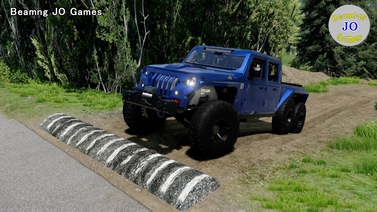 Cars vs Massive Speed Bumps # 84– BeamNG JO Games
