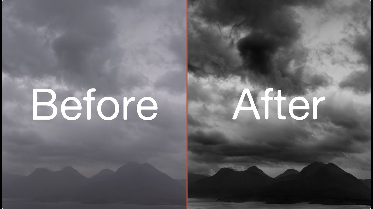 How to get DRAMATIC skies in your black and white photos
