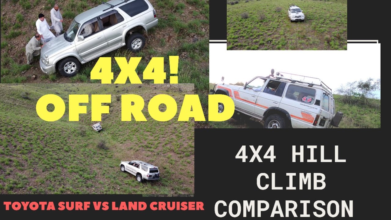 4x4 Off Road Comparison  - Toyota Surf vs Toyota Land Cruiser 60 Series - Fj62 Off road