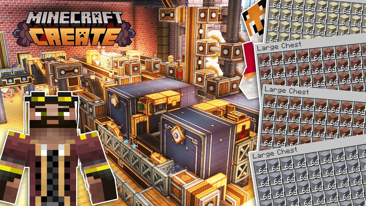 I built a MEGA BLOCK FACTORY in Minecraft Create Mod!
