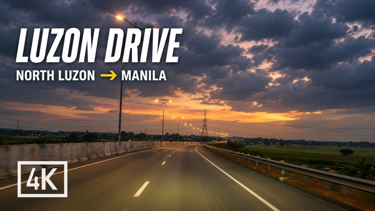 Epic Expressway Drive 🇵🇭 | Sunset to Night on TPLEX, SCTEX, NLEX & Skyway to Manila | 4K Philippines