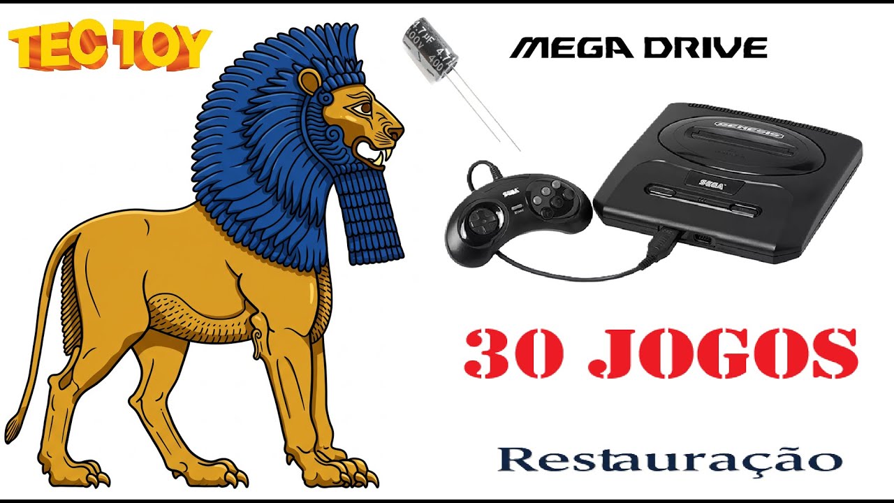 Mega Drive 3 com 30 jogos da Tectoy Restaurado - Demonstração e Testes(002-2025)
